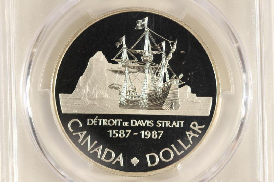 1987 CANADA JOHN DAVIS SILVER DOLLAR PCGS PR69DCAM (1 of 3)