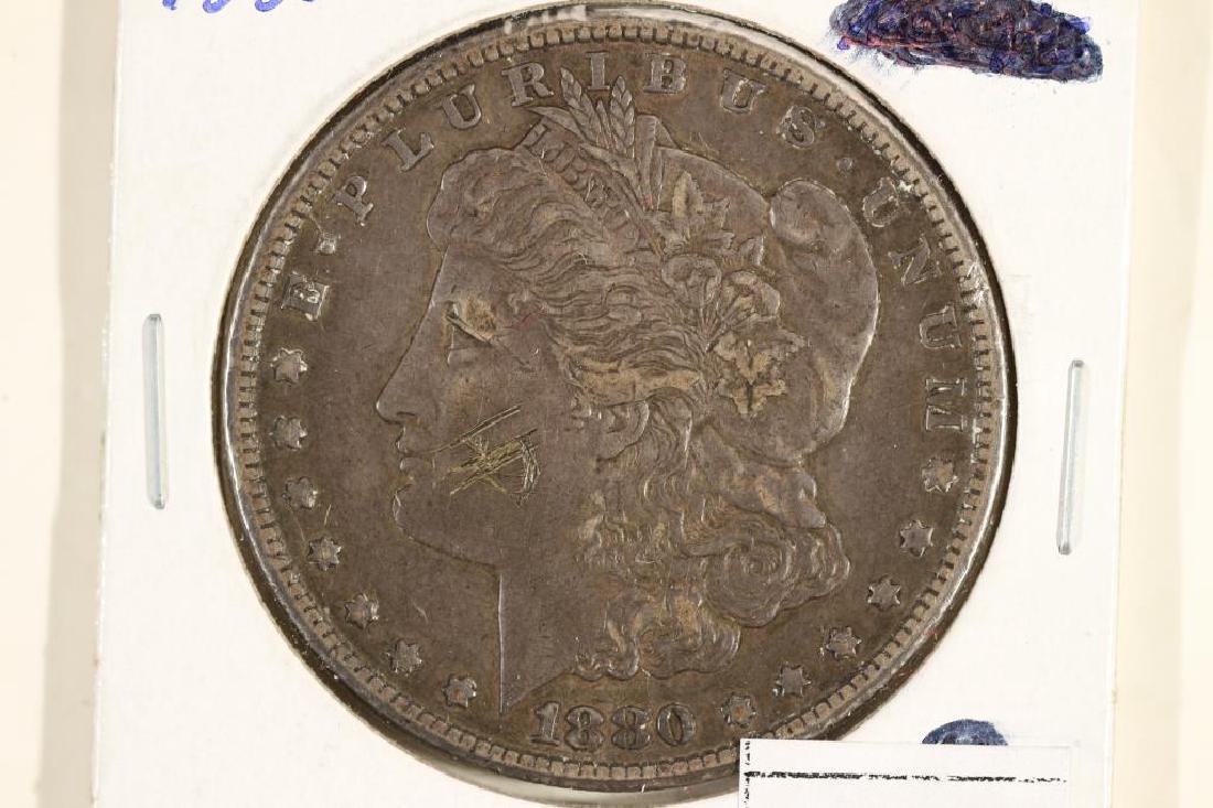 1880-CC MORGAN SILVER DOLLAR BETTER DATE SCRATCHED (1 of 2)