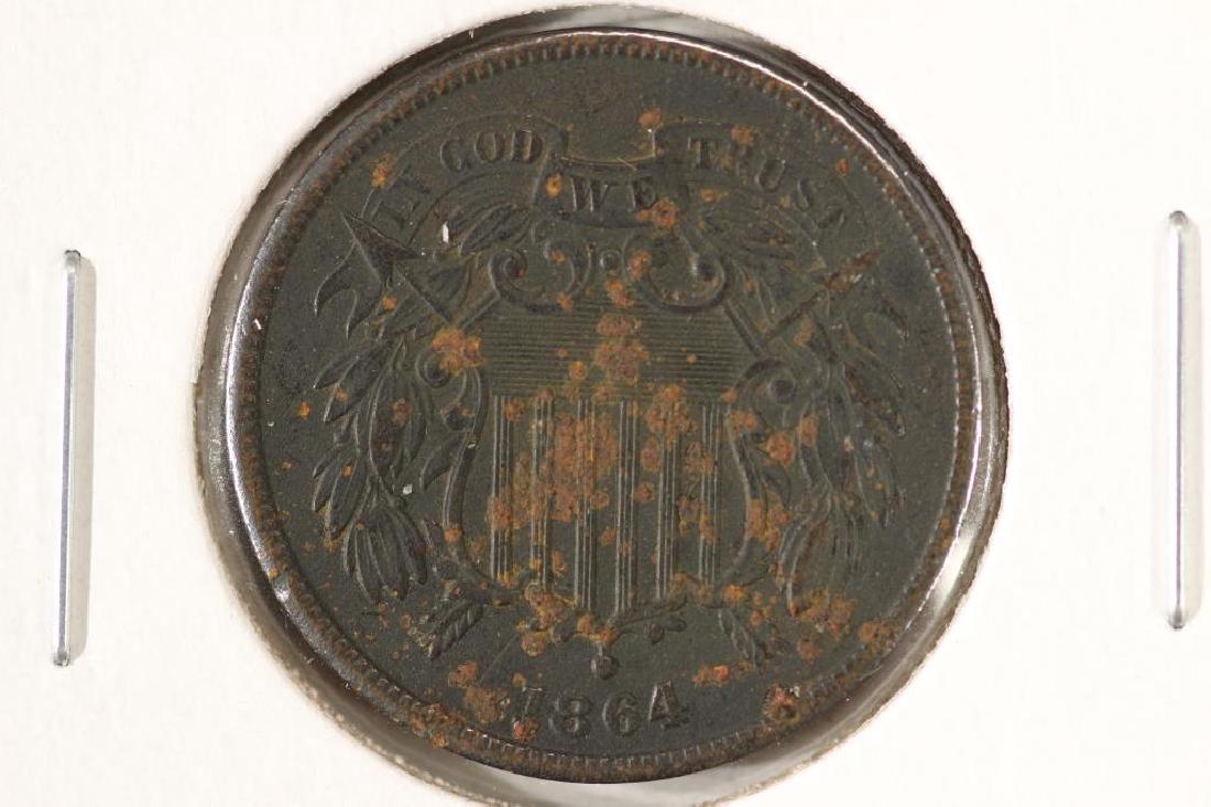 1864 US TWO CENT PIECE EXTRA FINE (1 of 2)