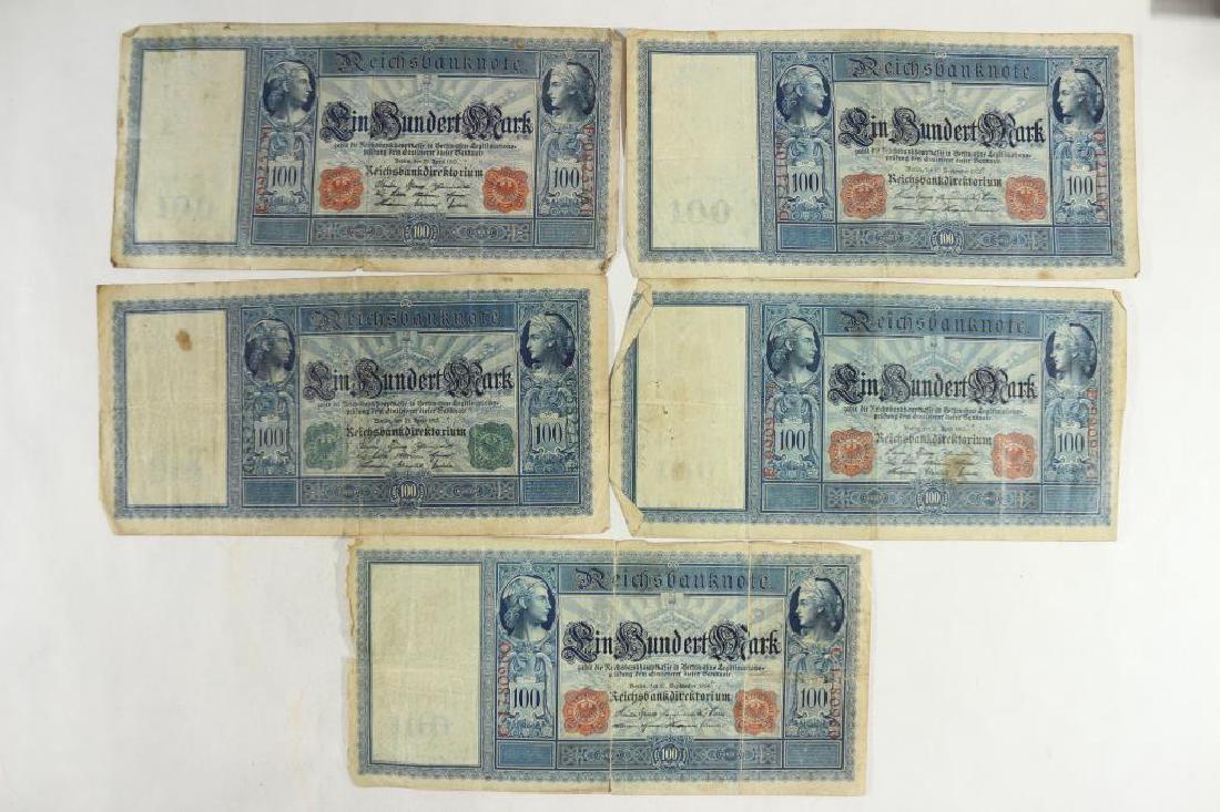 5-1909 LARGE SIZE 100 MARK GERMAN BANK NOTES (1 of 2)