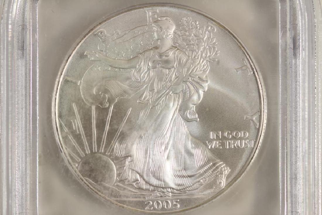 2005 AMERICAN SILVER EAGLE ICG MS70 1ST STRIKE (1 of 3)