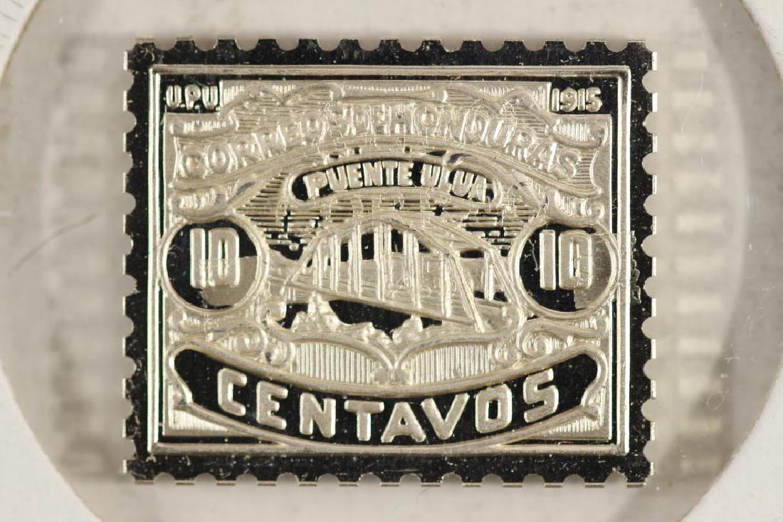 8.2 GRAM STERLING SILVER INGOT COPY 1925 HONDURAS: 25 CENT OVERPRINT AIRMAIL