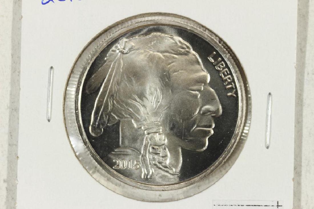1 TROY OZ .999 FINE SILVER ROUND 2015 INDIAN / (1 of 2)
