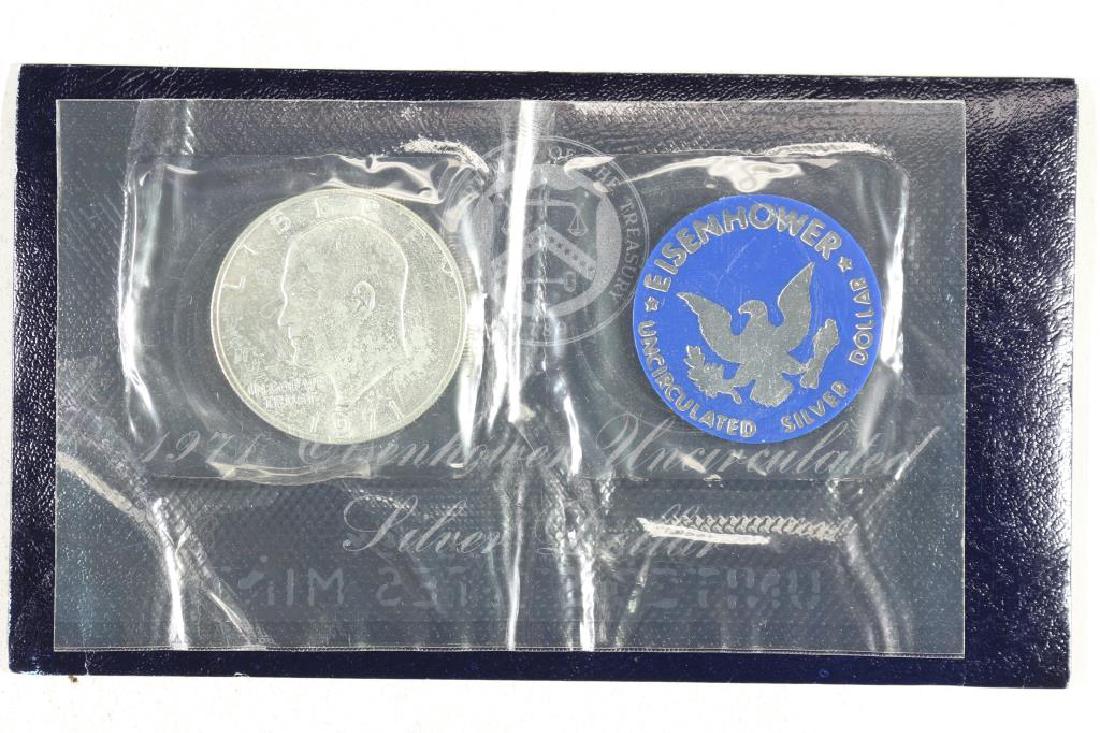 1971-S  IKE SILVER DOLLAR UNCIRCULATED (BLUE PACK) (1 of 2)