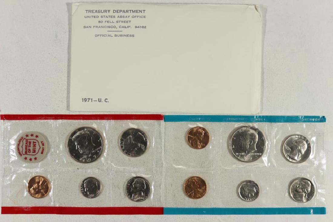 1971 US MINT SET (UNC) P/D/S (WITH ENVELOPE) (1 of 2)