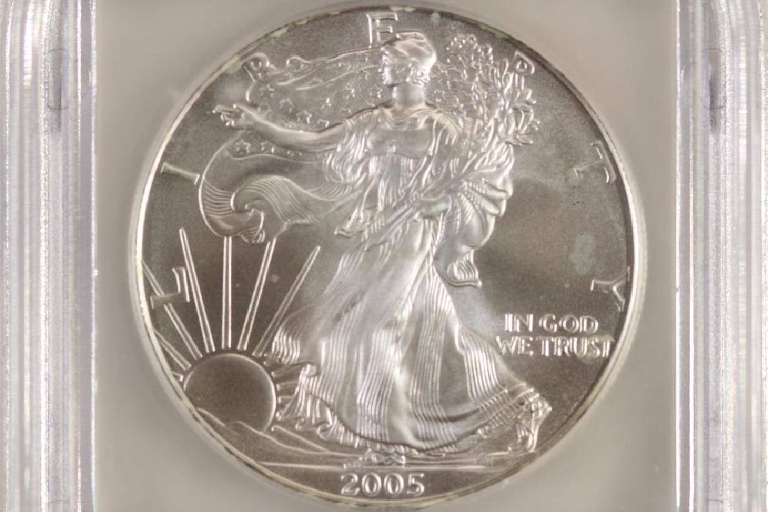 2005 AMERICAN SILVER EAGLE ICG MS70 (1 of 3)