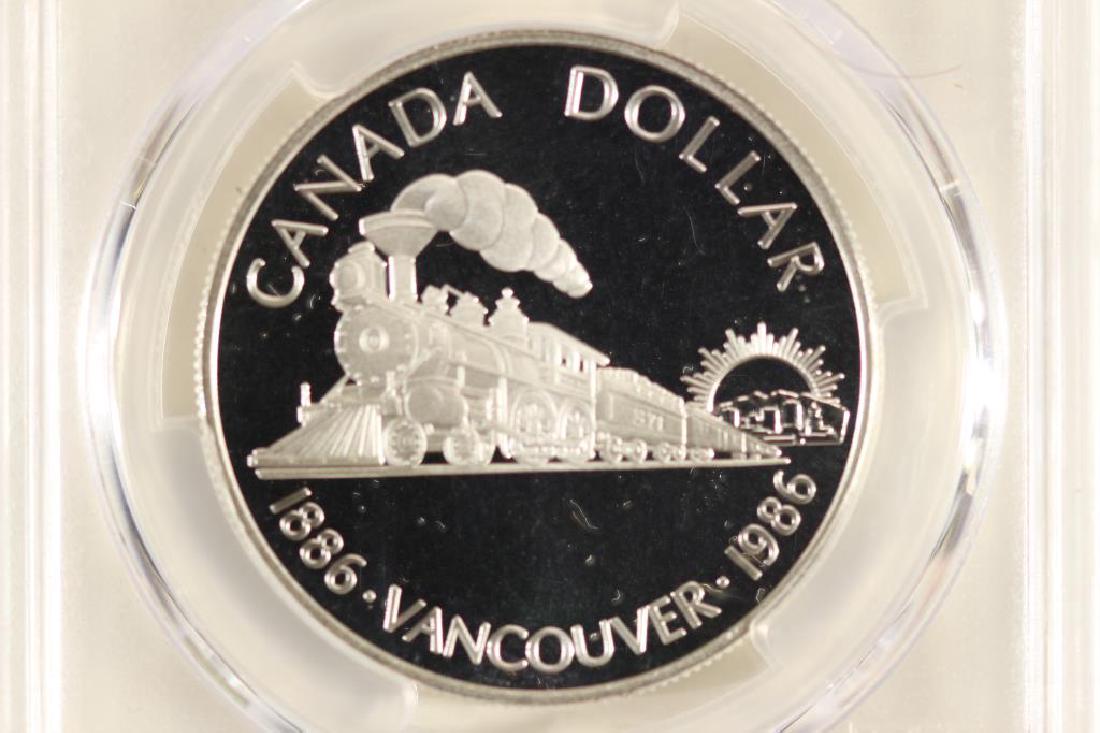 1986 CANADA VANCOUVER SILVER DOLLAR PCGS PR69 (1 of 3)
