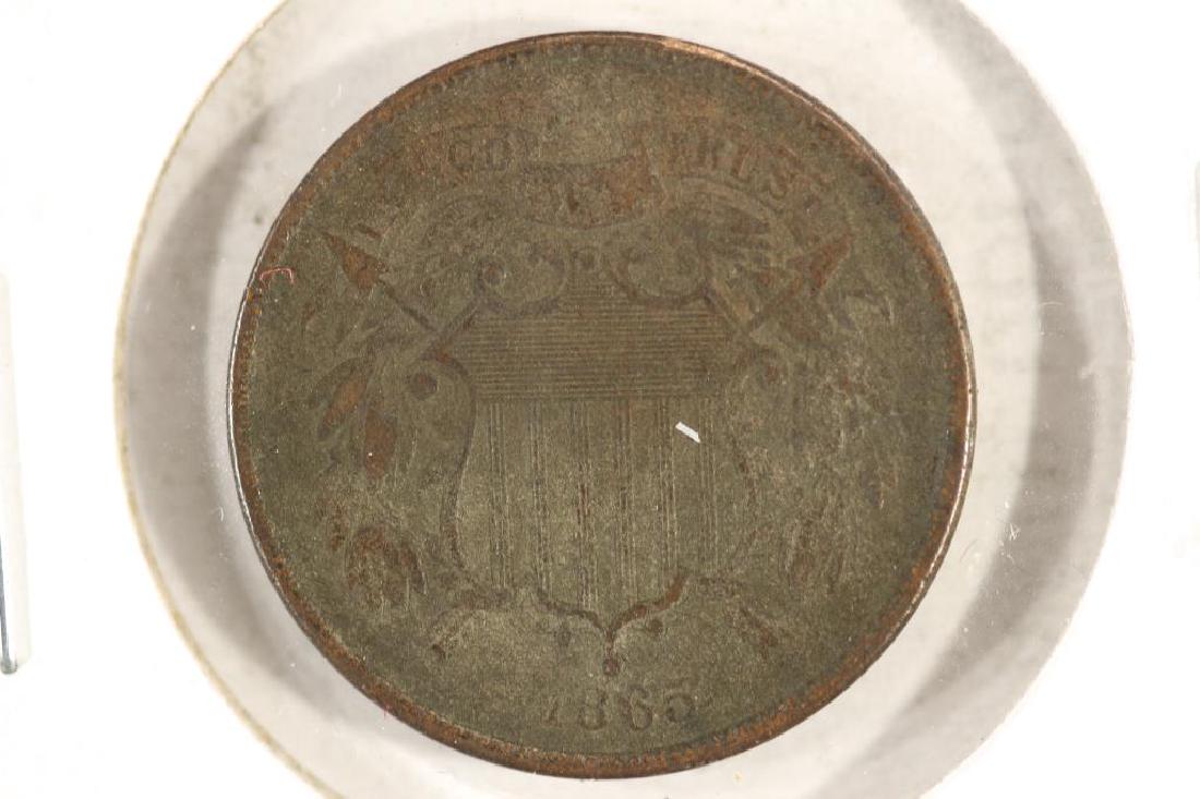 1865 US TWO CENT PIECE VERY GOOD (1 of 2)
