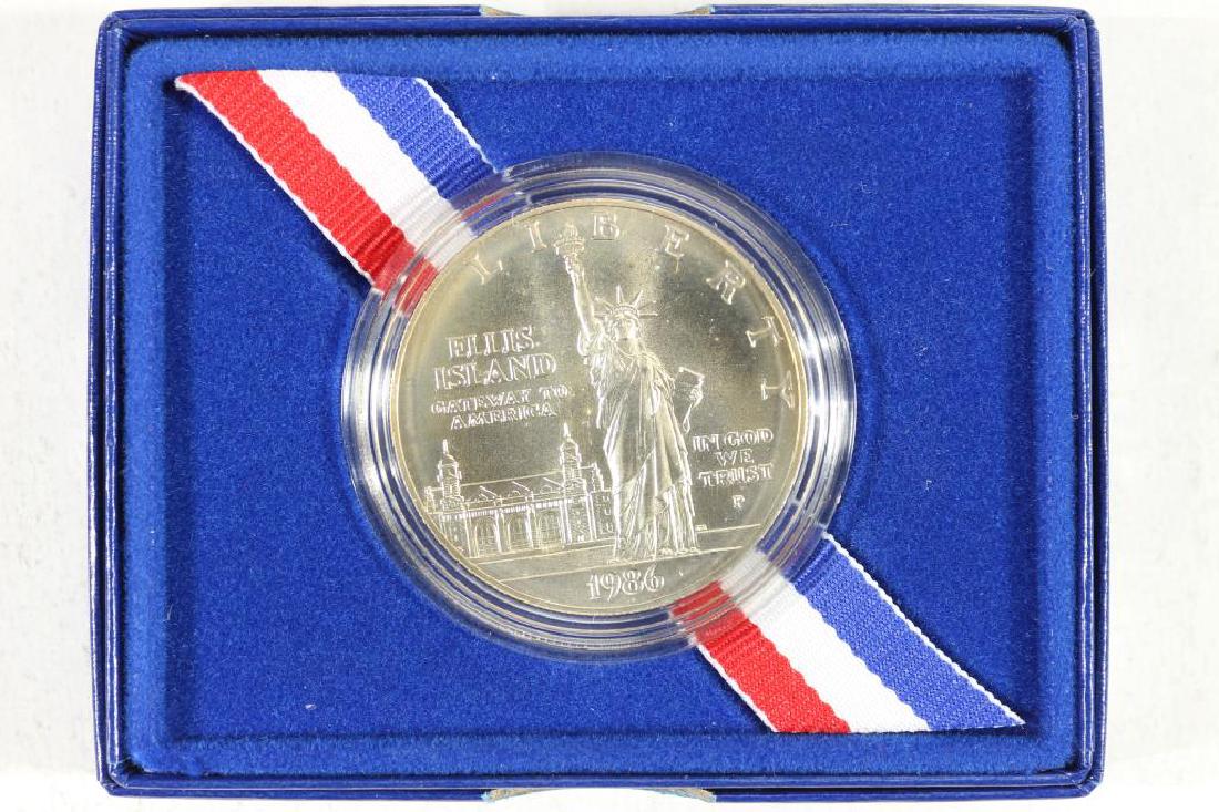 1986-P STATUE OF LIBERTY UNC SILVER DOLLAR: ORIGINAL US MINT PACKAGING