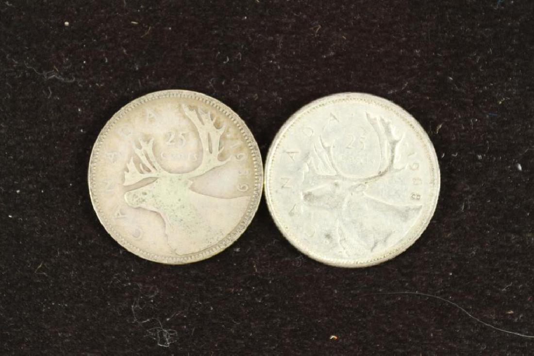 1939 & 1968 CANADA SILVER 25 CENTS (1 of 2)