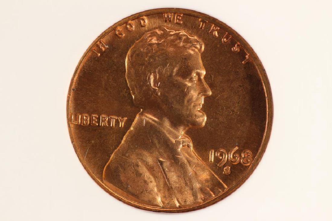 1968-S DOUBLE DIE OBV. LINCOLN CENT ANACS MS65 RED (1 of 3)
