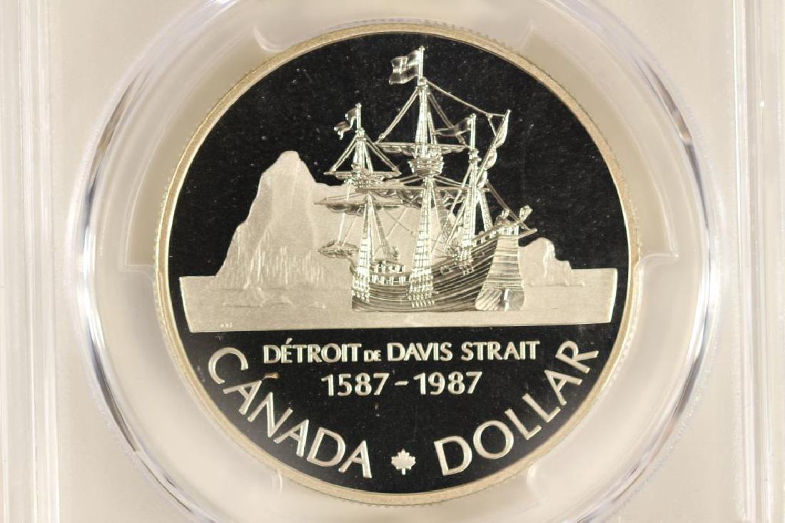1987 CANADA JOHN DAVIS SILVER DOLLAR PCGS PR69DCAM (1 of 3)