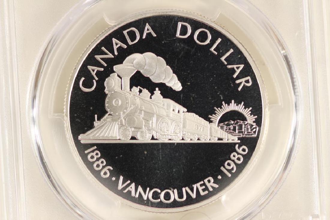 1986 CANADA VANCOUVER SILVER DOLLAR PCGS PR69 DCAM (1 of 3)