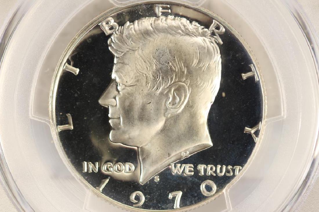 1970-S 40% SILVER JOHN F. KENNEDY HALF PCGS PR68: You must call us at 1-763-862-8302 or email us at bidalotauction@aol.com with your credit card number directly. Thanks.