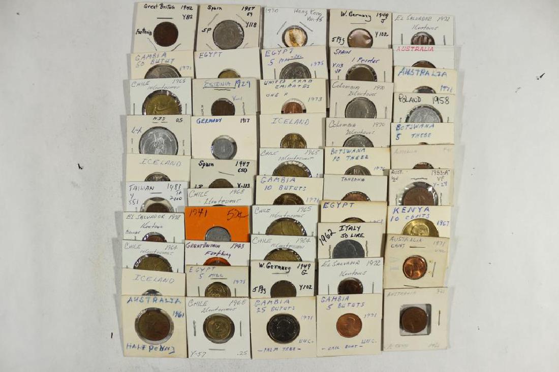 50 ASSORTED FOREIGN COINS ALL FLIPPED AND (1 of 1)