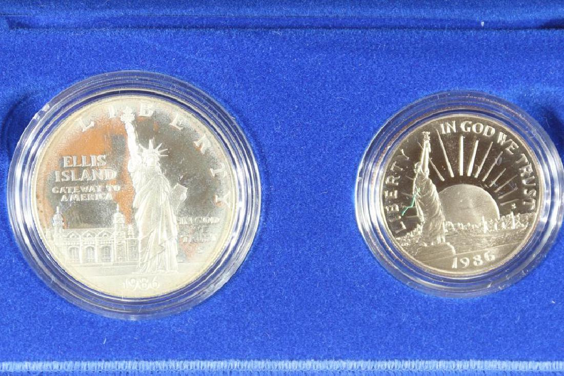 1986 STATUE OF LIBERTY 2 COIN PROOF SET (1 of 3)