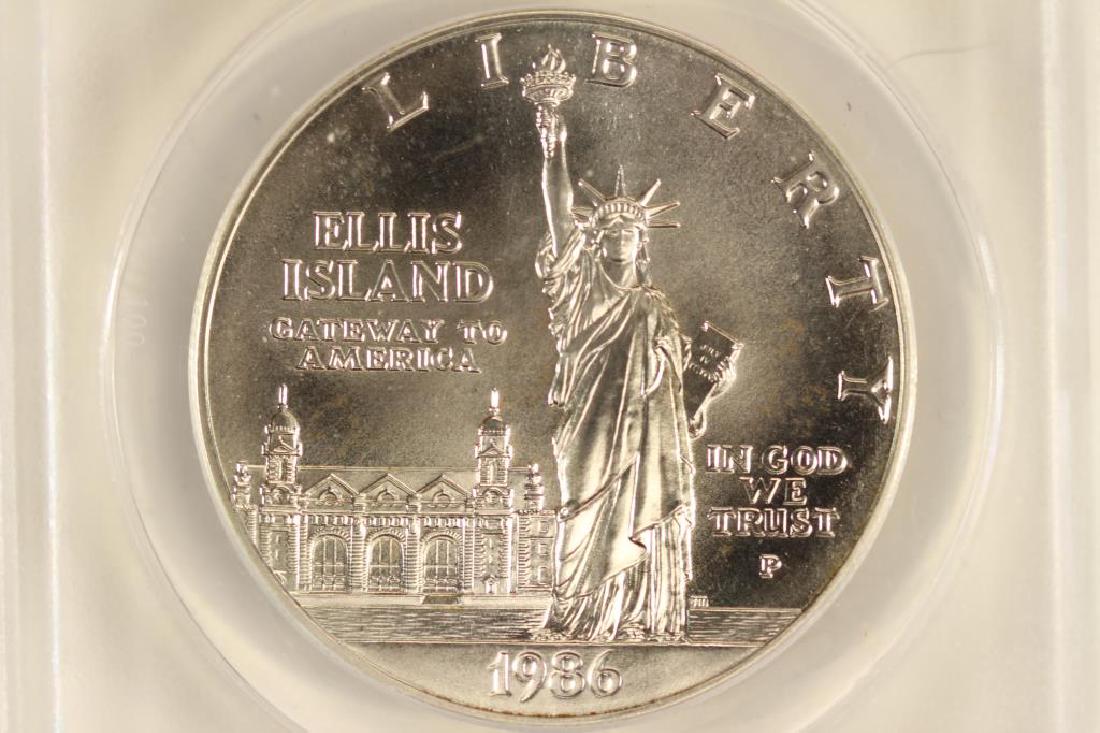 1986-P STATUE OF LIBERTY SILVER DOLLAR ANACS MS68: You must call us at 1-763-862-8302 or email us at bidalotauction@aol.com with your credit card number directly. Thanks.