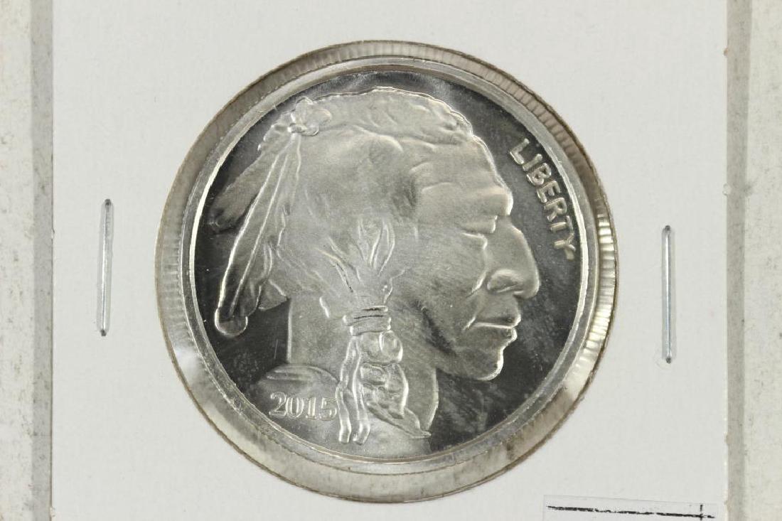 2015 1 OZ .999 FINE SILVER PROOF ROUND INDIAN/BUFFALO (1 of 2)