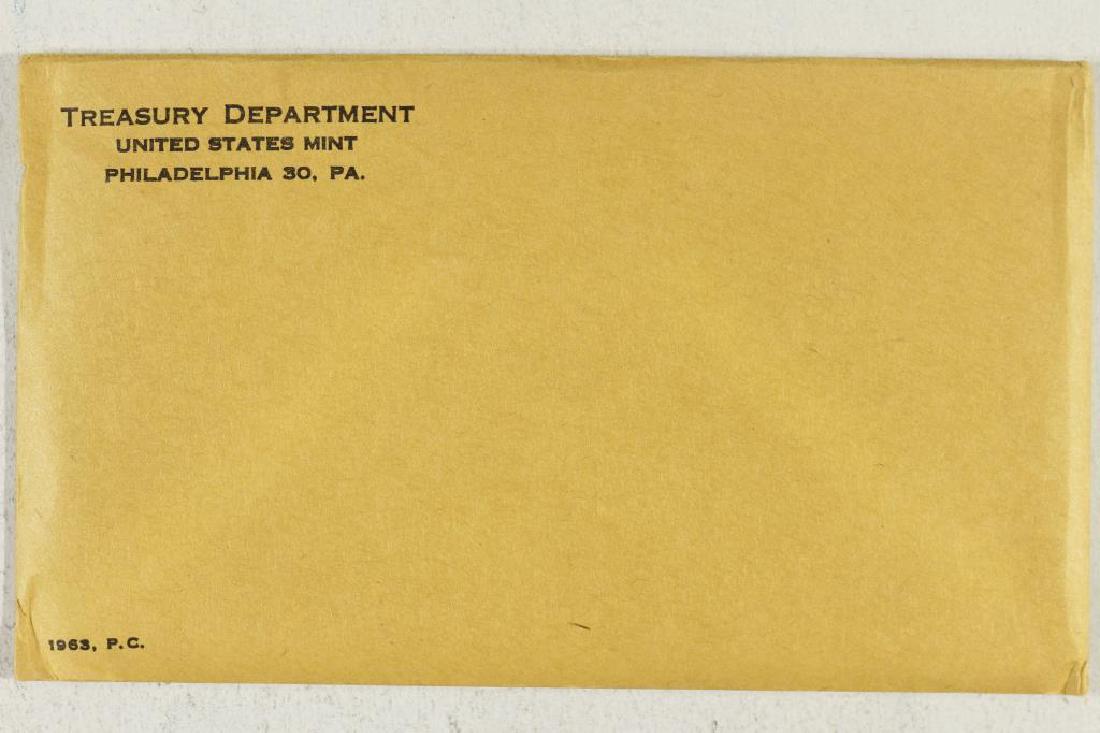 1963 US SILVER PROOF SET (WITH ENVELOPE) SEALED (1 of 2)