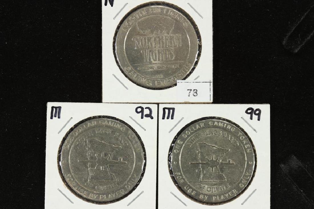 3-ASSORTED $1 GAMING TOKENS MINNESOTA (1 of 2)
