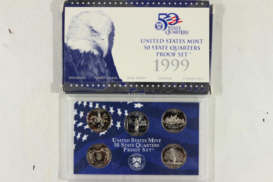 1999 US 50 STATE QUARTERS PROOF SET WITH BOX (1 of 2)