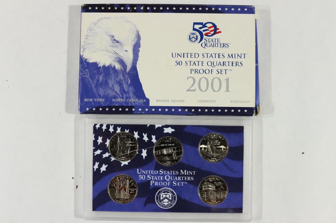 2001 US 50 STATE QUARTERS PROOF SET WITH BOX (1 of 2)