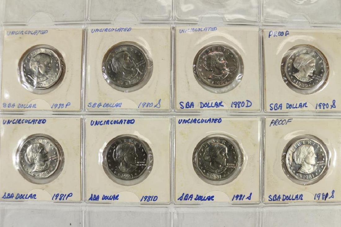 8-ASSORTED 1980-1989 SBA DOLLARS UNC'S & PROOF'S (1 of 2)