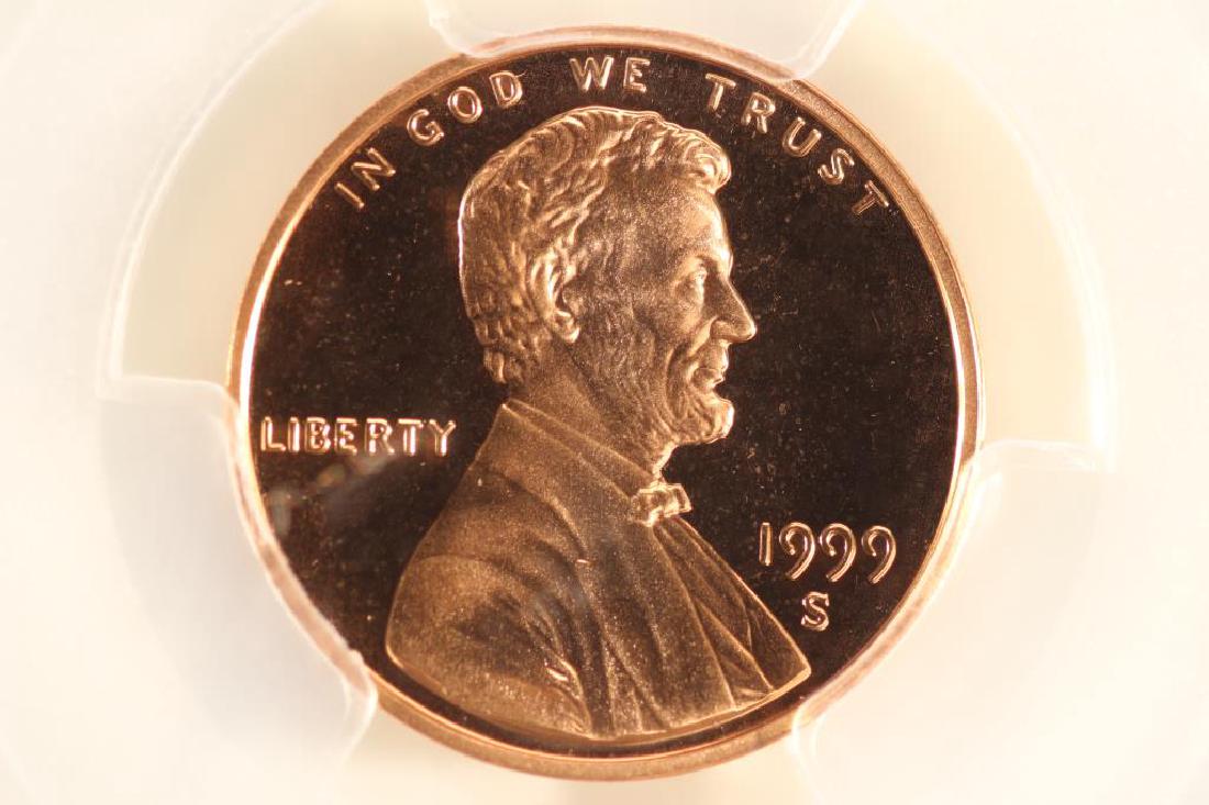 1999-S LINCOLN CENT PCGS PR69RD DCAM (1 of 3)