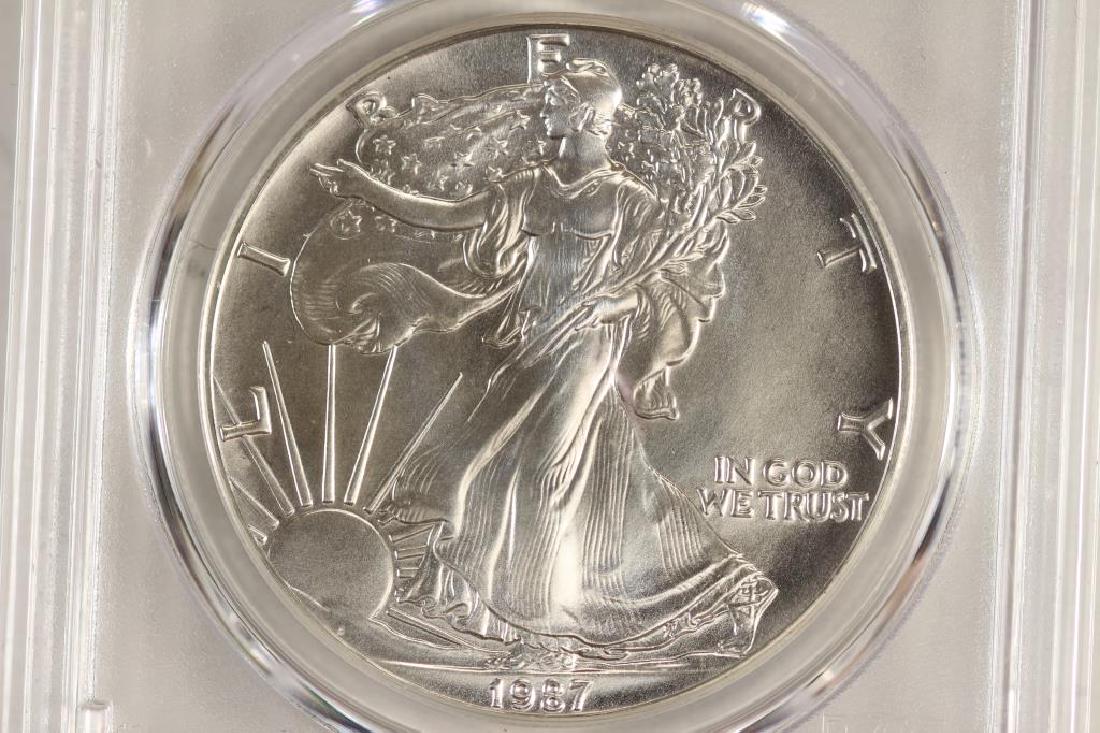 1987 AMERICAN SILVER EAGLE PCGS MS69 (1 of 3)