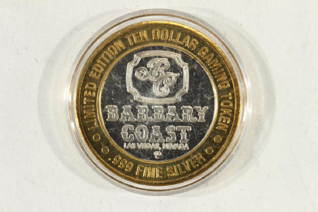 CASINO $10 SILVER TOKEN (UNC) BARBARY COAST (1 of 2)