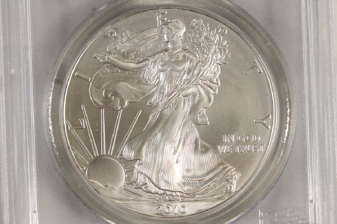 2010 AMERICAN SILVER EAGLE PCGS MS69 (1 of 3)