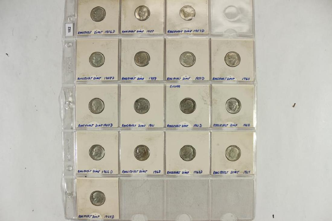 16 ASSORTED 1956-1964 SILVER ROOSEVELT DIMES (1 of 2)