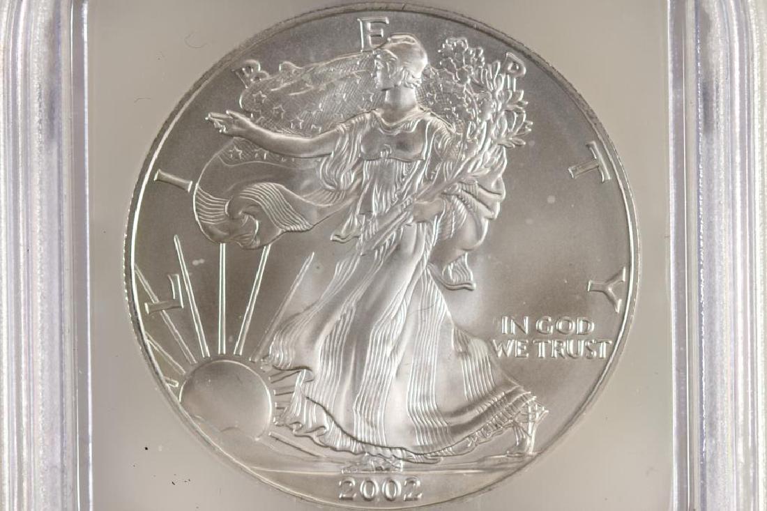 2002 AMERICAN SILVER EAGLE ICG MS69 (1 of 3)