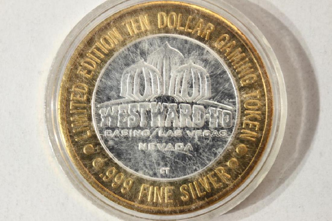 CASINO $10 SILVER TOKEN (UNC) WESTWOOD-HO: CASINO LAS VEGAS, NEVADA