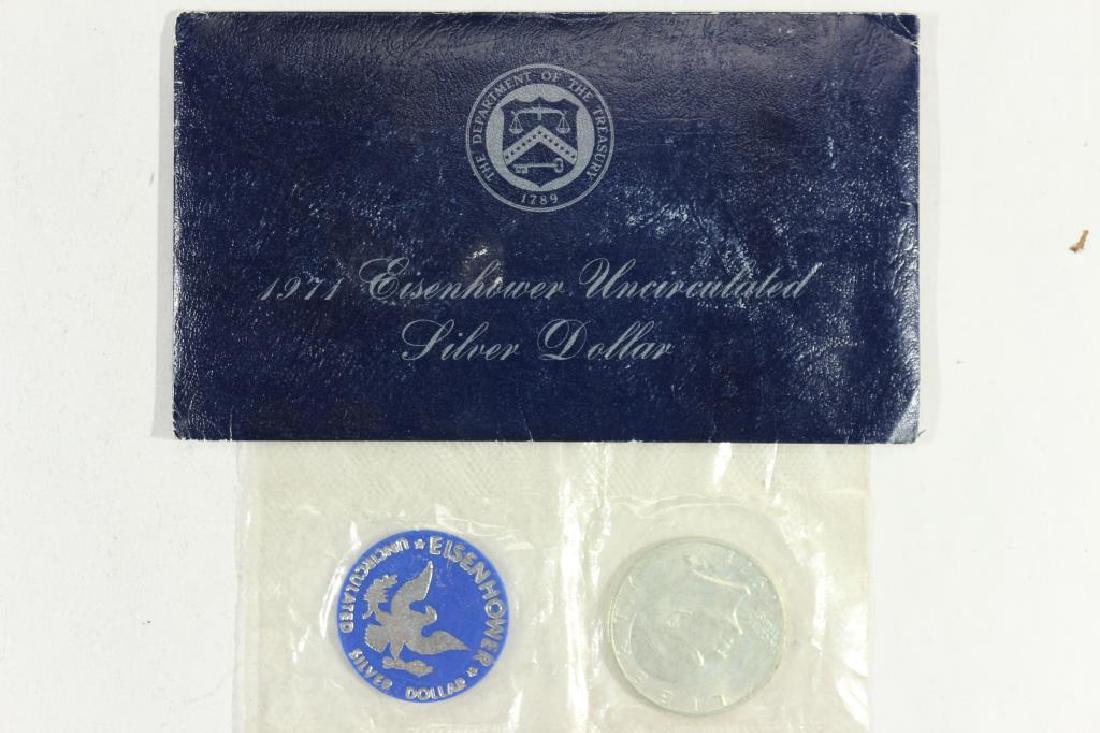 1971-S  IKE SILVER DOLLAR UNCIRCULATED (BLUE PACK) (1 of 2)