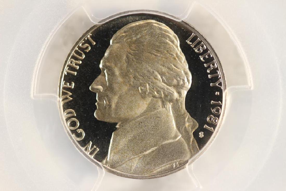 1981-S TYPE I JEFFERSON NICKEL PCGS PR69 DCAM (1 of 3)