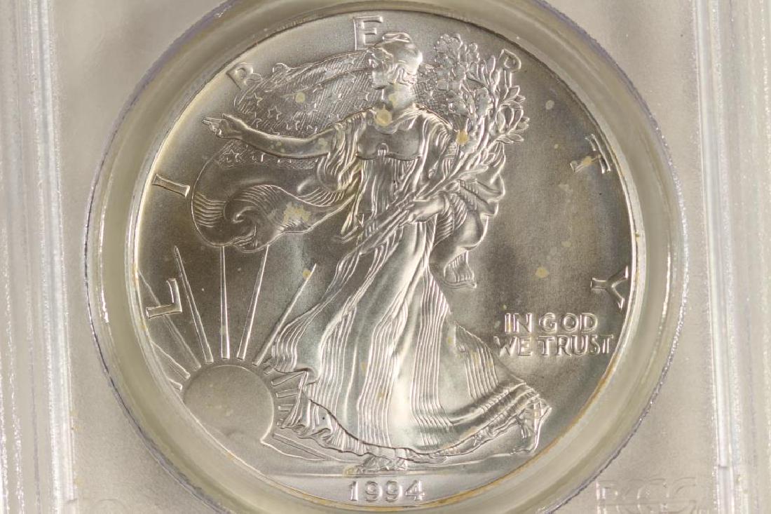 1994 AMERICAN SILVER EAGLE PCGS MS69 (1 of 3)