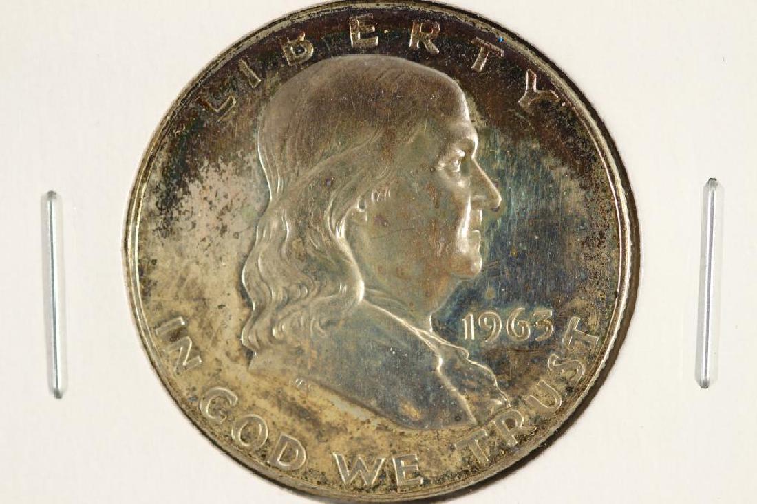 1963 FRANKLIN HALF DOLLAR BRILLIANT UNC (1 of 2)
