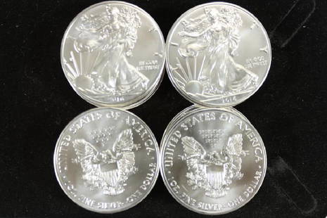 ROLL OF 20-2016 AMERICAN SILVER EAGLES UNC: You must call us at 1-763-862-8302 or email us at bidalotauction@aol.com with your credit card number directly. Thanks.