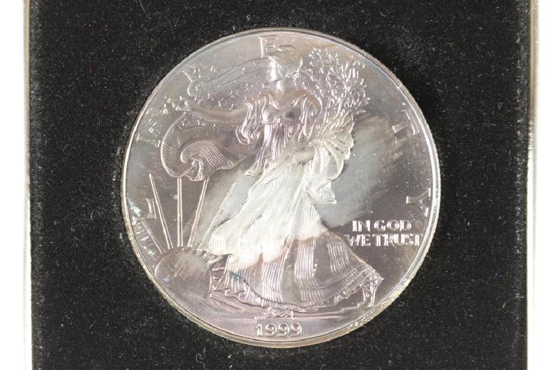 1999 AMERICAN SILVER EAGLE UNC NICE PURPLE (1 of 3)