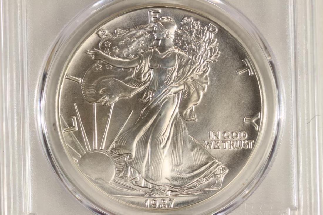 1987 AMERICAN SILVER EAGLE PCGS MS69 (1 of 3)