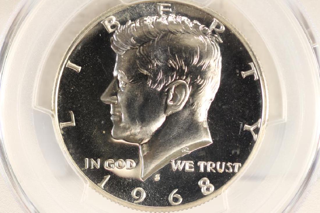 1968-S 40% SILVER JOHN F. KENNEDY HALF PCGS PR68: You must call us at 1-763-862-8302 or email us at bidalotauction@aol.com with your credit card number directly. Thanks.