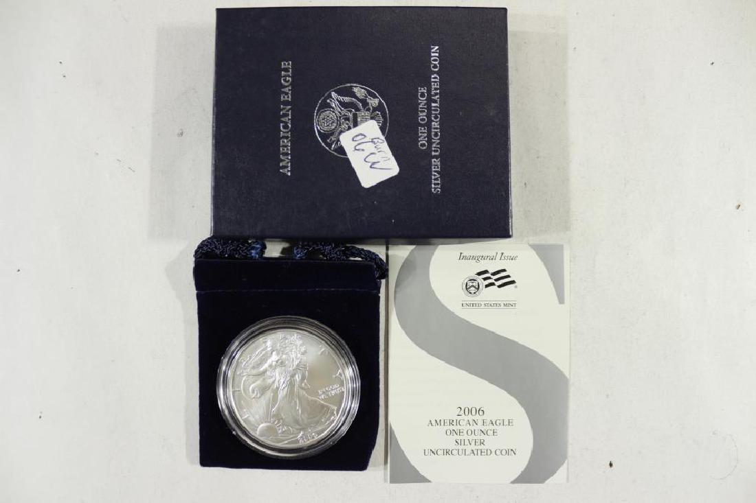 2006-W BURNISHED AMERICAN SILVER EAGLE UNC (1 of 2)