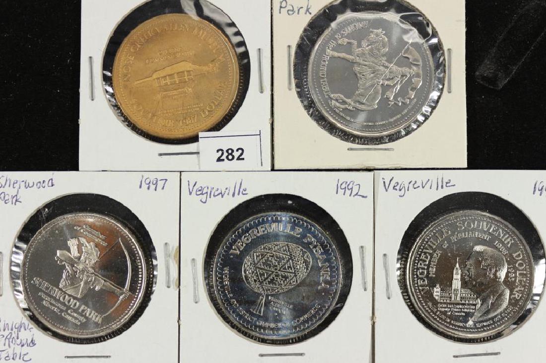 5 ASSORTED CANADA TRADE DOLLARS UNC 1987 (1 of 2)