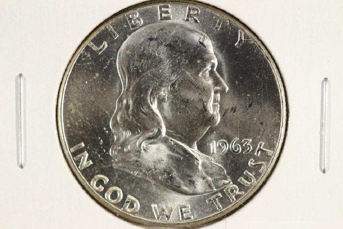 1963 FRANKLIN HALF DOLLAR BRILLIANT UNC (1 of 2)