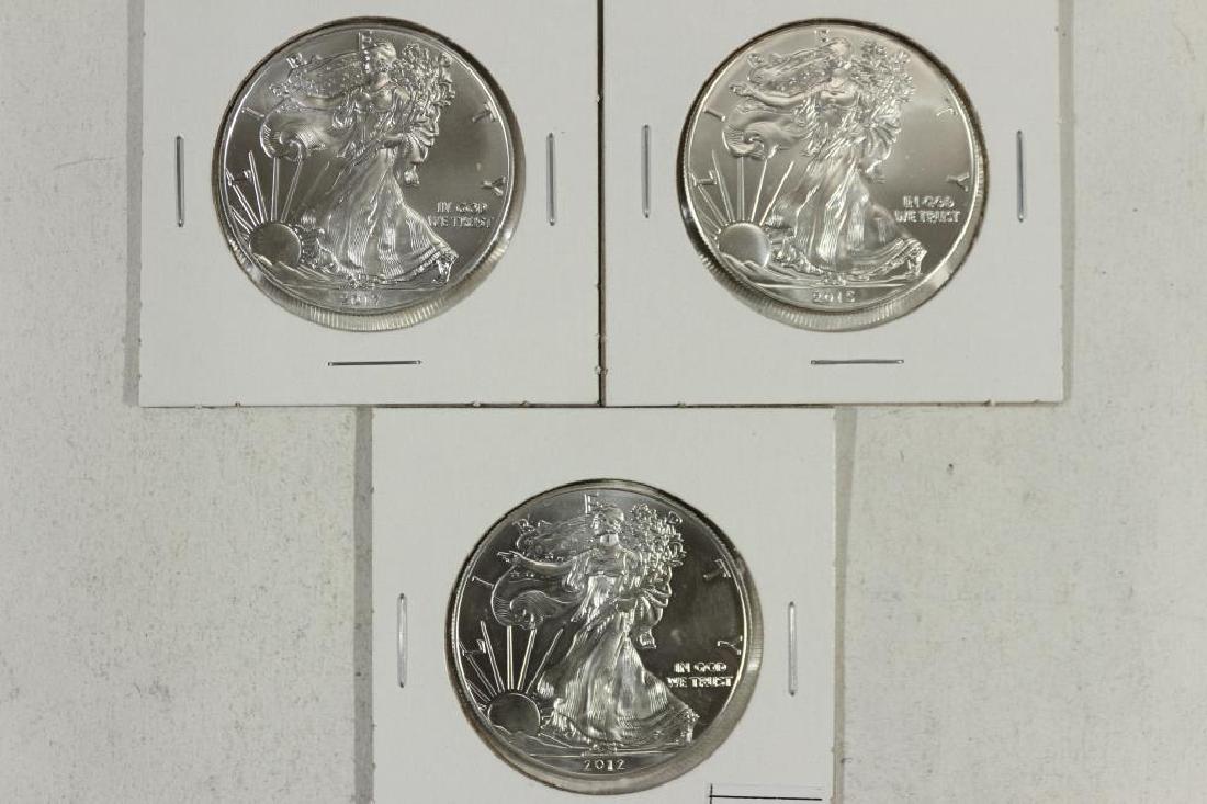 2012,2015 & 2017 AMERICAN SILVER EAGLES UNC (1 of 2)