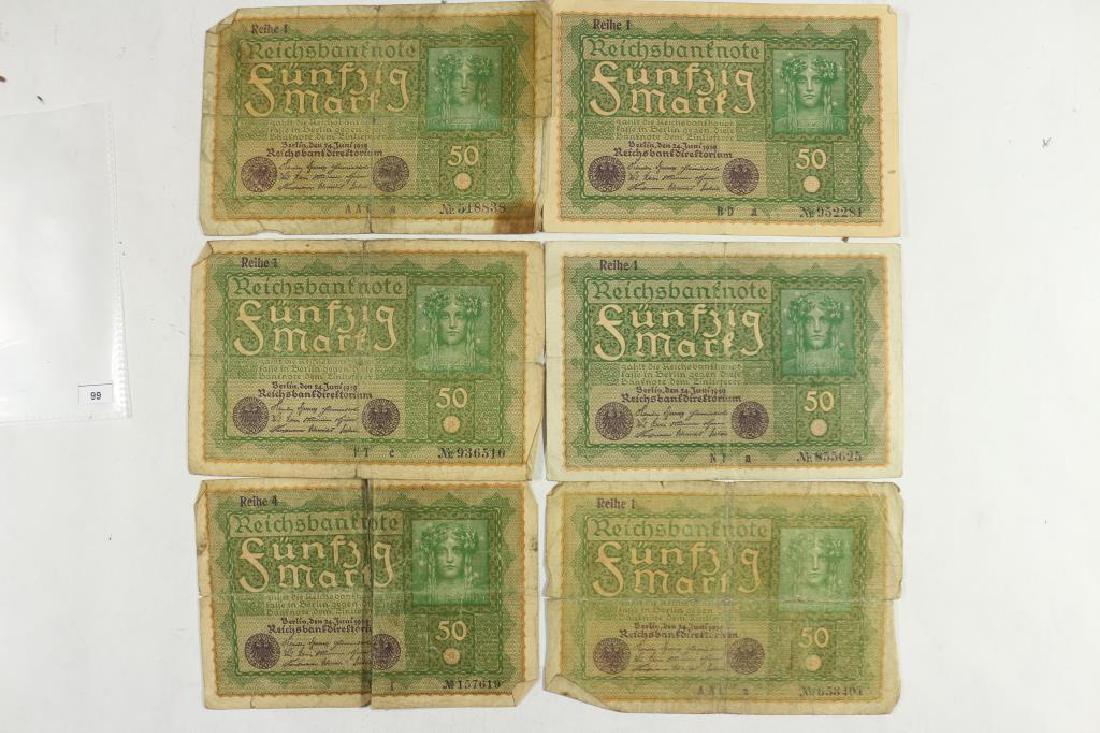 6-1919 GERMAN 50 MARK BANK NOTES (1 of 2)