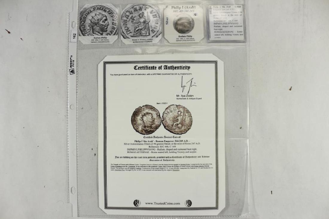 SILVER 244-249 A.D. PHILIP I "ARAB" ANCIENT COIN: You must call us at 1-763-862-8302 or email us at bidalotauction@aol.com with your credit card number directly. Thanks.
