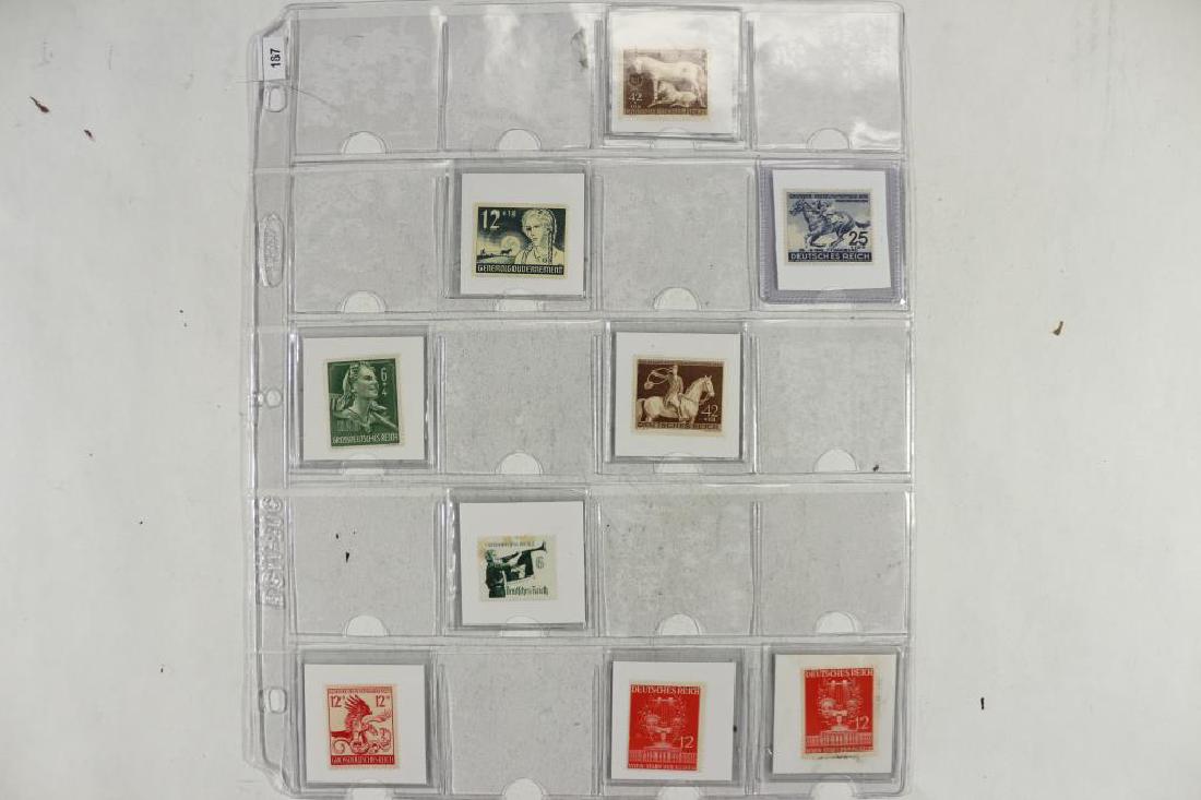 12 ASSORTED WWII GERMAN STAMPS ALL UNUSED (1 of 2)