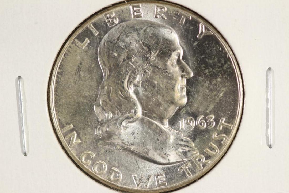 1963 FRANKLIN HALF DOLLAR BRILLIANT UNC (1 of 2)